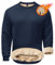 EKLENTSON Men's Winter Sweatshirts Sherpa Fleece Lined Pullover Jumpers Classic Crewneck Cotton Sweatshirts Long Sleeve Thermal Sweater Tops,Navy,M