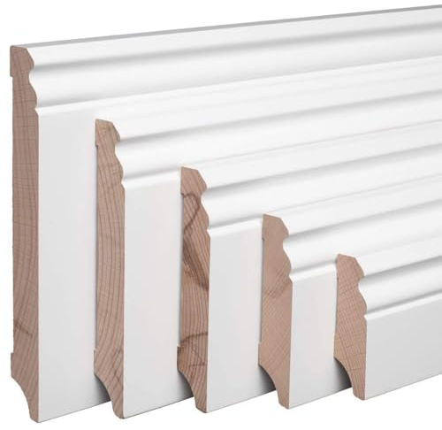 REESE - Sockelleisten - Hamburger/Berliner Profil - Buche Weiß - profiliert 80mm