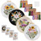 BYZESTY Stickset Embroidery Kit, 4 Stück Stickerei Set Anfänger, Sticken Set Erwachsene, Stick Sets zum Sticken Anfänger Stickbilder Vorgedruckt Kreuzstich mit Blumenmuster für DIY Kunst, Handwerk