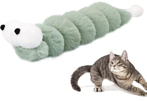 PAZ'S GIFT Cat Toy Interactive cat Mint cat Kick Toy, 11 feet Long, chewable Furry Plush Toy, Soothing Kitten Pillow，Appease The kitten's Pillow