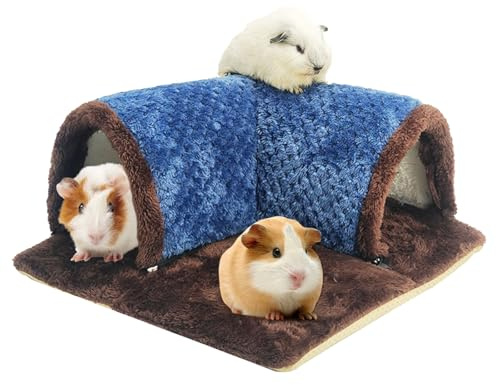 Yanmucy Tunnel per porcellini d'India, nascondiglio staccabile per conigli, porcellini d'India, giocattoli per piccoli animali, tunnel e pelli per ratti, accessori per conigli, cincillà, furetti,
