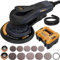 MAXXT Brushless Electric 5mm Orbital Sander, Plastic Molded Box, Palm Sander with Brushless Motor, 150mm&125mm Sanding Pads, Central Vacuum, for Custom Woodworking, Primary Wood and Panel Processing
