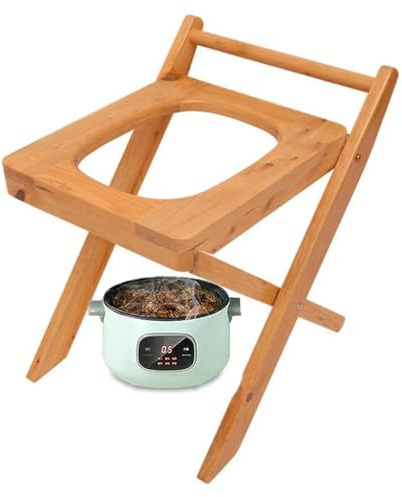 AMGBYMGB Asiento de vapor de madera con cuatro patas, asiento plegable de vapor Yoni, silla de vapor Yoni, inodoro tridimensional, taburete de ducha antideslizante de baño, silla de vapor V Steam at