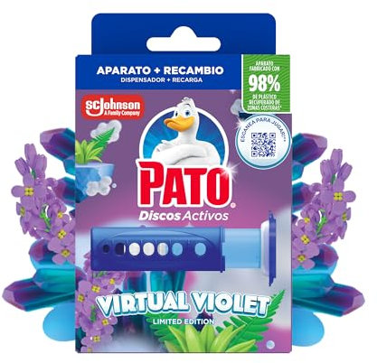 Pato Discos activos para WC, aparato y recambio, Vitual Violet, 6 discos