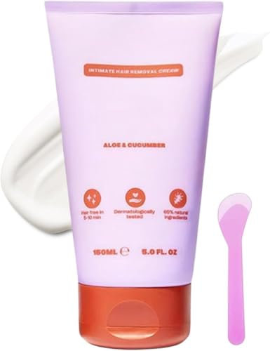 Enthaarungscreme für Gesicht, Beine, Achseln, beruhigende Creme zur Entfernung von Bikinizonen und empfindlicher Haut, schnelles und schmerzfreies Körperenthaarungsgel mit Silikonbürste, für alle Haut