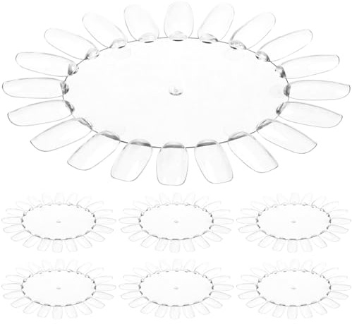 iplusmile 10 Pezzi Tabella Di Visualizzazione a Colori Trasparente Per Smalto Ruota Nail Art Acrilico Supporto Per Manicure E Pedicure Pratica Per Saloni