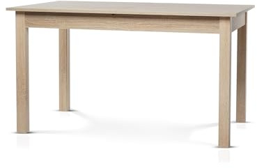 smart Esstisch 140x80 cm Eiche, Küchentisch ausziehbar bis 180 cm, Esszimmertisch aus Holzwerkstoff inkl. erweiterbare Auszugsplatte, moderner Tisch für bis zu 8 Personen