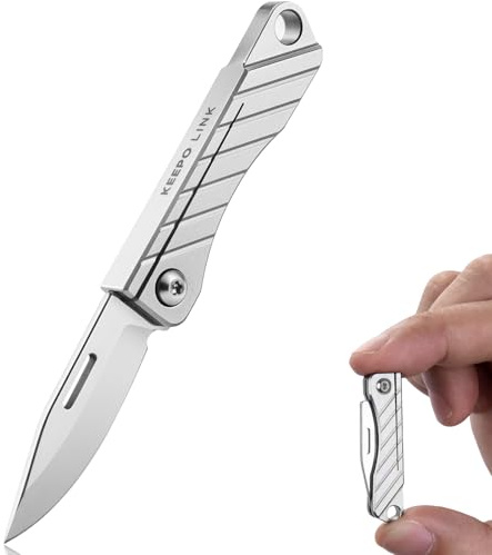 KEEPO LINK Titanium Pocket Knife Small Folding Blade for Men & Women, OLK03