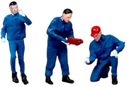 3 Pezzi Figure Persone Modellino Miniatura in Resina 1 64 Dettagliate per Creazione Scene Fotografia Micro Paesaggi Giardino Collezione, 3 Pezzi
