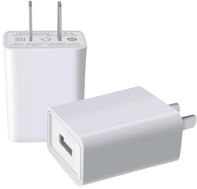 USB Wall Charger FOBSUNLAND ®. USB Wall Plug 5V 2A AC Power Adapter Compatible with iPhone,Pad,Samsung,Tablet,Kindle and More (White 2pack)