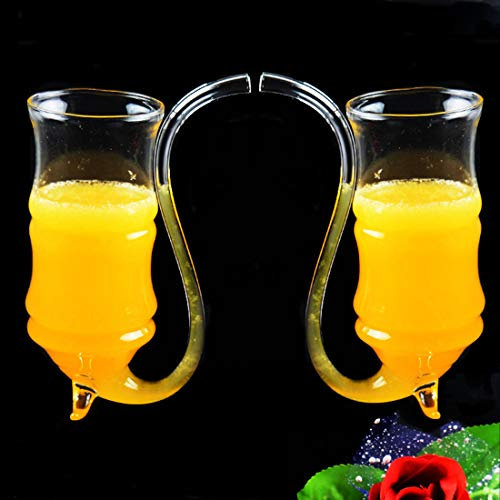 Vampire Filter Red Wine Glass, Clear Juice Cup, for Whiskey, Port Wine Cocktail Sippers Glassware 2pcs