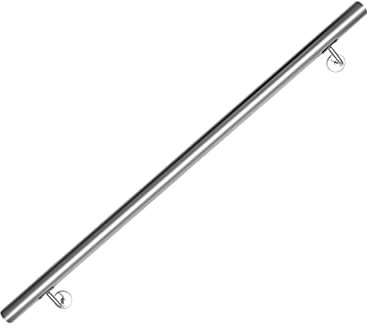 EINFEBEN Barandilla de acero inoxidable, pasamanos de escalera de pared para interior y exterior incl. soporte de pared y tapas de extremo, 110 cm