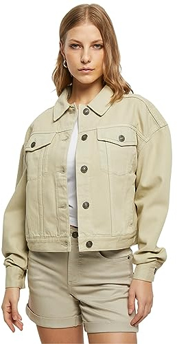 Urban Classics Damen Jacke Ladies Oversized Colored Denim Jacket softseagrass XL