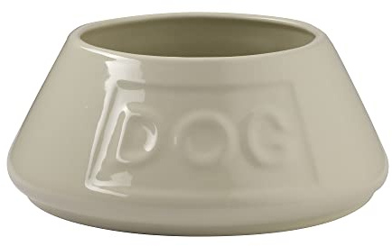 Mason Cash Cream Non Tip Dog Bowl 21 cm Ceramic Dog Feeding Bowl for Food & Water, Non Slip & Anti Spill Pet Bowl, Dishwasher Safe, Ideal for Medium and Big Pets