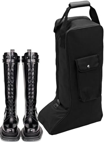 Reitstiefeltasche, tragbare Reitstiefeltasche | tragbare hohe Stiefel-Aufbewahrungstaschen, Organizer, Lange Reitstiefel, staubdichte Reise-Reißverschluss-Taschen, Schwarz, Refer to Description,