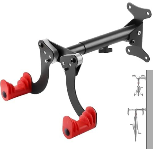 AYAZIA Support vélo mural robuste et pliable – Porte-vélo intérieur horizontal, accroche et support pour garage ou maison – Compatible avec tous types de vélos.