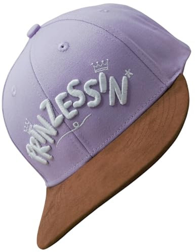 Kinder Snapback Cap Prinzessin (Mädchen, Junior, Kids, optimale Passform, Kappe, Unisex) (DE/NL/SE/PL, Alter, Einheitsgröße, Flieder)