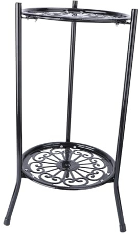 VICASKY Support de Plante Métal Élégant et Robuste Porte Pot Fleurs Intérieur et Extérieur Présentoir Décoratif pour Salon Balcon et Jardin Rack de Rangement pour Bonsaï et Plantes