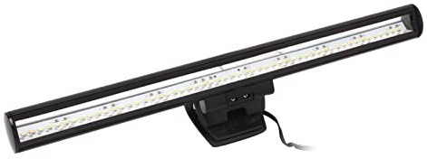 Focket Barra Luminosa per Monitor, Schermo Antiriflesso Lampada per Monitor per Computer Alimentata Tramite USB a 3 Temperature di Colore Regolabile, Luce da Lavoro a LED con Clamp/Holder a Molla per