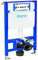 Roca A890070020 Duplo WC One-Bastidor con Cisterna compacta empotrable de Doble Descarga para Inodoro suspendido. Codo de 90 ø / 110 ø, Acero, Azúl