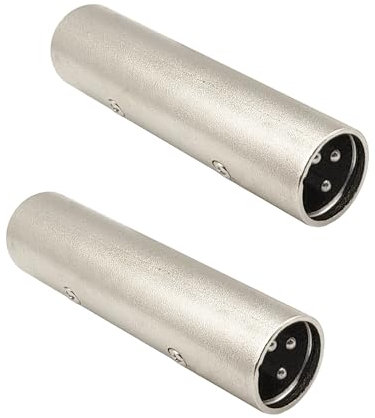 iYueMps XLR to XLR Adapter,XLR Gender Changer, 3 Pin XLR Male to Male Adapter XLR Extend Connector for Audio Microphone(2Pack)