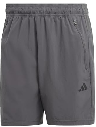 adidas Men's Train Essentials Woven Training Shorts, Grey Five/Black, S 5 inch