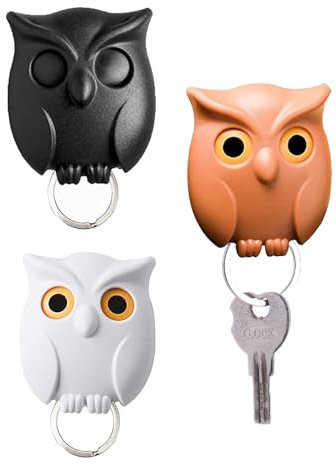 JDCMEI Lot de 3 Hibou Crochets Porte Clés, Porte-Clés Muraux, Crochet Clé Hibou Clé Murale Hibou de Nuit Crochet Clé Hibou Porte Clés Mural pour Entrée de la Porte du Bureau Maison