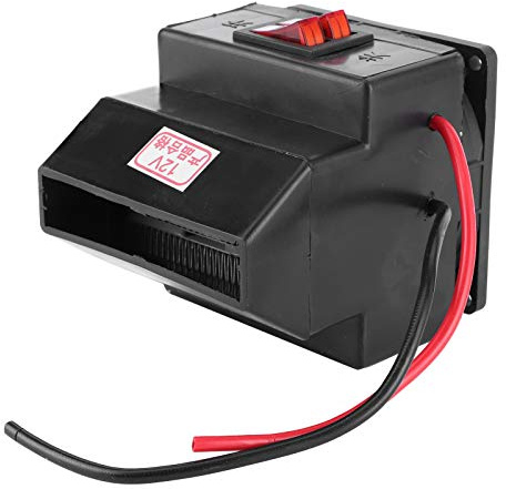 Yctze Riscaldatore per Auto 12V, Riscaldamento Rapido, Ventola Silenziosa, Temperatura Regolabile, Doppio Interruttore, Portatile, Materiale ABS, Lunga Durata con Protezione da