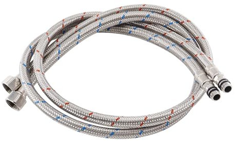 BEASAFY 2 Stück 80cm Flexschlauch G3/8 Zoll Weiblich, M10 Männliche Anschlussschlauch Armatur, Edelstahl Panzerschlauch, Wasserhahn Schlauch für Küche Mischbatterie