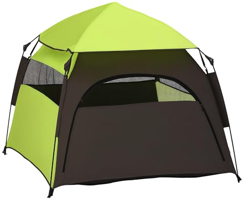 PawHut Foldable Dog Cat Tent with Water-Resistant Oxford Cloth, Carry Bag