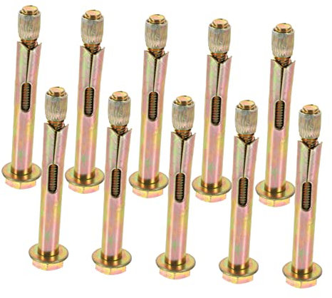SOLUSTRE 10piezas Kit De Pernos De Anclaje Moleteados Para Hormigón Macizo De Acero Al Carbono Anclajes De Inserción Para Construcción
