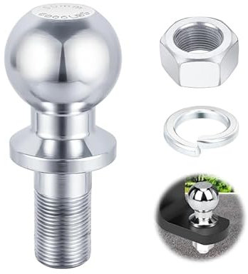 50mm 3.5T Testina di Aggancio Traino Sferica di Accoppiamento, Sfera per Gancio di Traino, Gancio di Traino per Trattori e Quad, Vite 22mm, Adatto per Agricoltura e Attività All'aperto