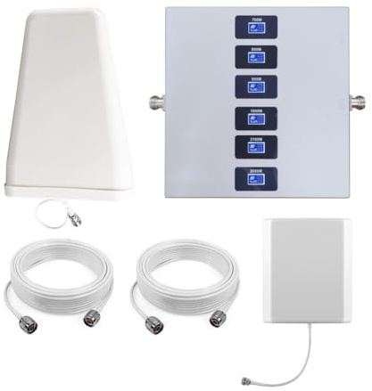 KKBSTR Amplificador 5G Amplificador Señal Movil Doméstico, 6 Bandas B1(N1)/B3(N3)/B7/B8/B20/B28(N28), Mejora tu 2G/3G/4G/5G