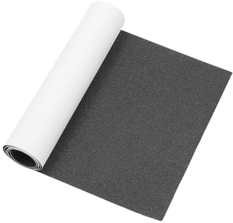 DECOMELODY Cinta de Agarre para Skate Profesional Lija Antideslizante Negro para Tablas y Monopatines Resistente y Decorativa para Uso Patinetas y Longboards