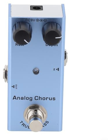 TDCuizent Pédale d'effet portable pour guitare électrique avec retard de distorsion, chorus, trémolo, overdrive, effets numériques et analogiques pour guitare électrique pour alimentation 9 V (G)