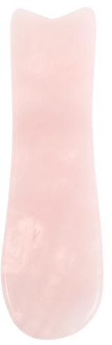 SEWACC Rose Quartz Gua Sha Board for Face Guasha Facial Tool Portable Crystal Massager for Skin Care and Muscle Relief