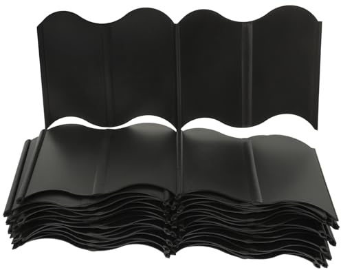 VICASKY Bordure Jardin Extérieure en Polypropylène 40 Pièces, Clôture Flexible pour Parterres et Pelouse, Barrière de Jardin Emboîtable, pour Délimiter Espaces Verts et Allées