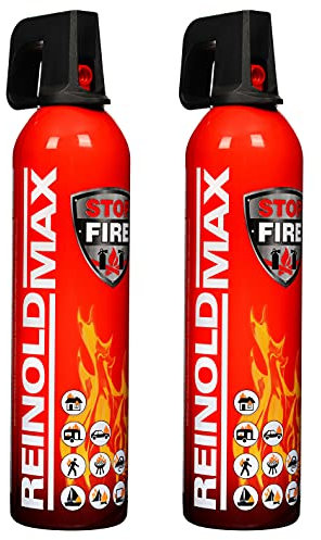 IWH Vertriebs Premium Feuerlöschspray - STOPFIRE - 2 x 750ml - Autofeuerlöscher - REINOLDMAX (2) auch für Fettbrände, 32 x 9 x 7 cm
