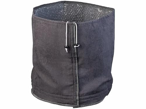 Royal Gardineer Winterschutz: Thermo-Topfschutz für Pflanzen, 50 x 45 cm, mit Drainage, anthrazit (Winterschutz Kübelpflanzensäcke, Topfschutze für Kübelpflanzen, Gewächshaus)