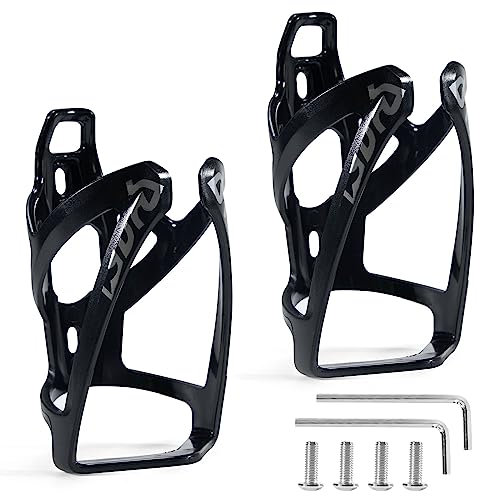 2er-Pack Fahrrad Flaschenhalter, Fahrrad Getränkehalter, Stabil Fahrrad Flaschenhalter für MTB, Rennrad, Mountainbikes, Trinkflaschenhalter mit 4 Schrauben (schwarz)