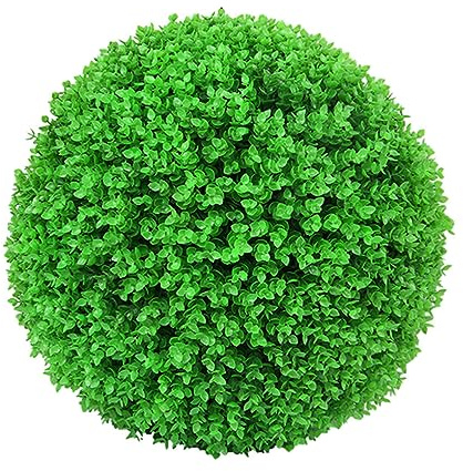 EIOLWJIEO Realistiskt utseende konstgjord -boll med lågt underhållsbehov, bred applikation, dekorativa kulor i konstgjord buxbom av plast, grön 35 cm