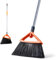CLEANHOME Scopa con manico, modello aggiornato scopa da esterno con quattro aste filettate ad incastro, estensibile fino a 122 cm, adatta per case, esterni, cortile, giardino, patio, ecc