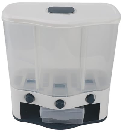 Dispensador de almacenamiento de cereales, dispensador de alimentos secos resistente al polvo, capacidad de 6 kg para el hogar (BROLEO0gxr9dv68n-12)