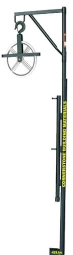 CBM Scaffold Hoist Pulley Wheel Set with 12 Aluminum Pulley Wheel, Hoist Bracket and Arm for Snap On Scaffolding, Dark Green