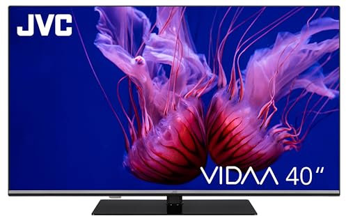 JVC QLED Fernseher 40 Zoll Smart TV VIDAA LT-40VQF555D - Full HD Fernseher, HDR TV mit integriertem Triple-Tuner, LED TV schwarz