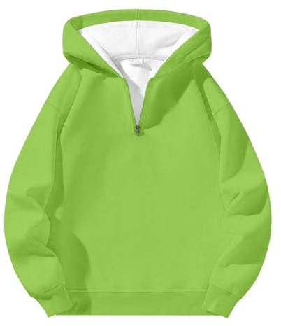 Generisch Sudadera para hombre M de invierno, monocolor, manga larga, sudadera con capucha, sudadera con capucha, elegante jersey para hombre, Verde claro., XXL