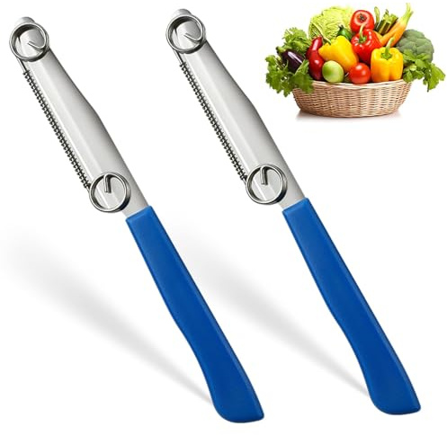 Cossaot 2 Pezzi Pelapatate, Multifunzionale 3 in 1 Pelafrutta, Acciaio Inox Julienne Magic Knife, Pelapatate con Molla Rimovibile per Casa, Cucina, Cucina, Insal