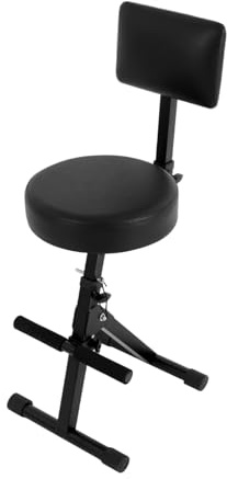 Xingfx Sgabello per chitarra con schienale ergonomico e seduta imbottita, regolabile in altezza, fino a 100 kg, per palchi, studio, camera da letto e appartamenti