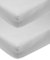 Meyco 563205 Jersey Spannbettlaken, Wiege Baby Bett 100% Baumwolle 40x80/90cm Hellgrau, 2er Pack