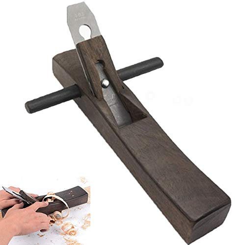 YAOBAO Lavorazione del Legno Mini Blocco di Legno Fai da Te, pialla a Mano Piana Rasoio a Mano Solido, Lama in Acciaio Fuso (35 * 6 * 4,5 cm) Nero, 1 Pezzo